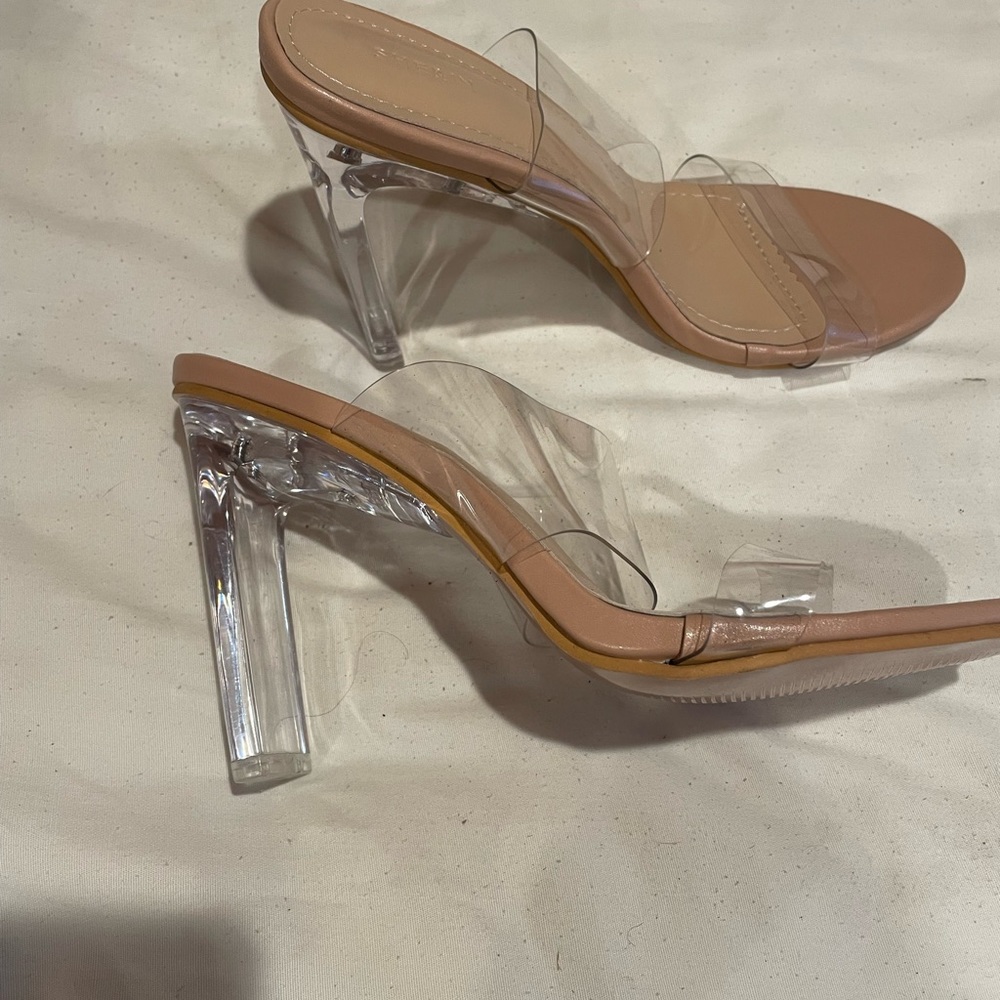 Clear Block Heels